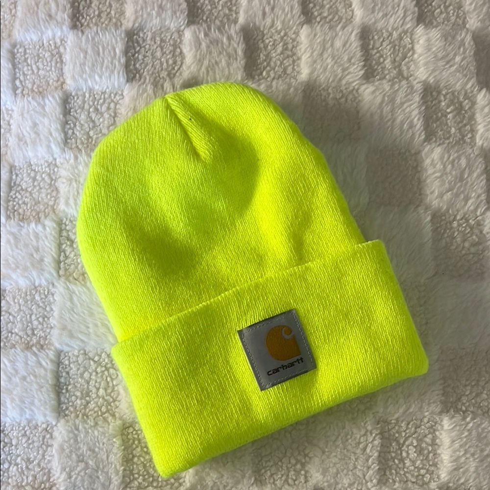 Carhartt Yellow Knit Beanie Hat